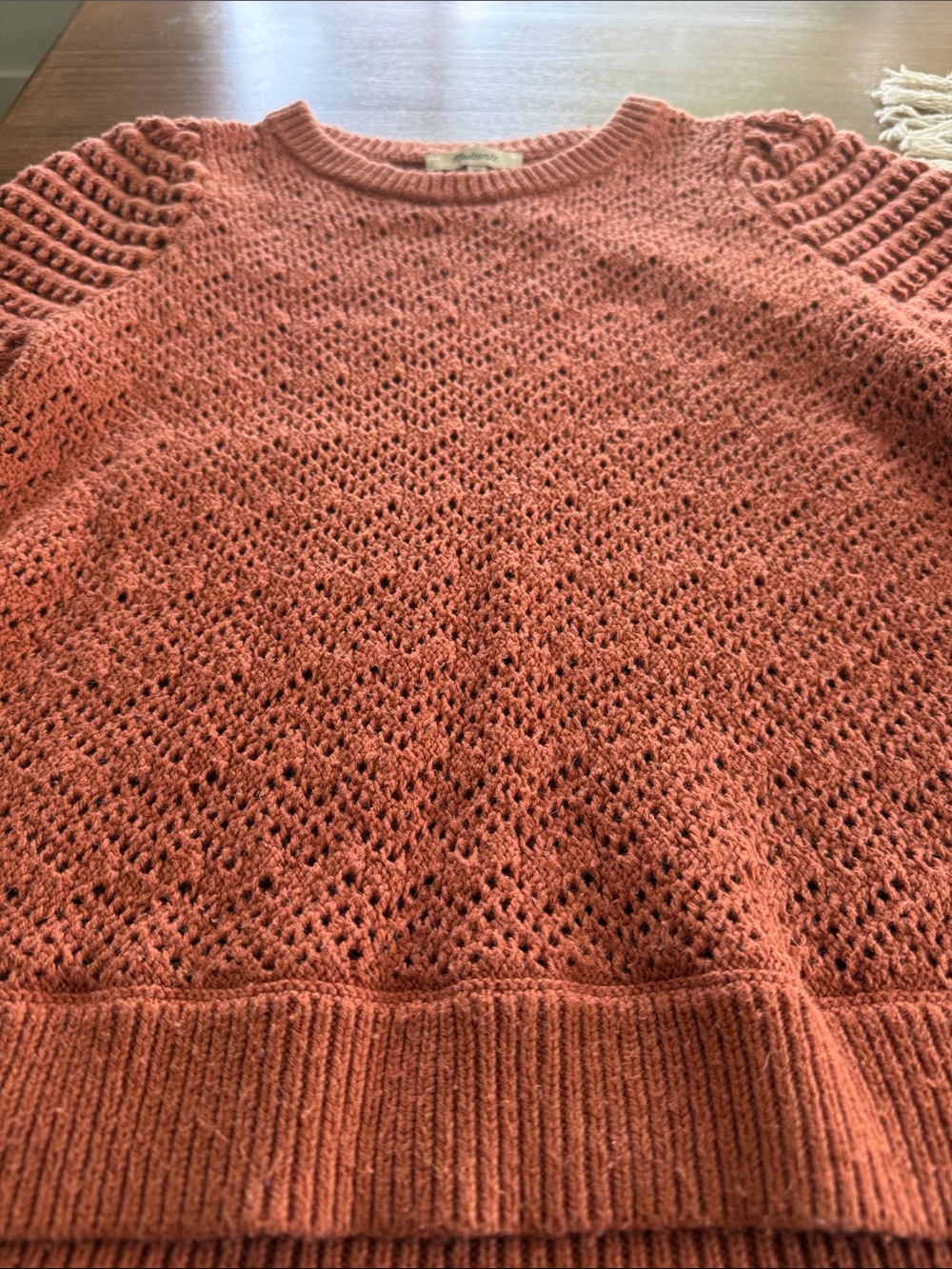 Madewell Terracotta puff sleeve Knit Top - Picture 5 of 5